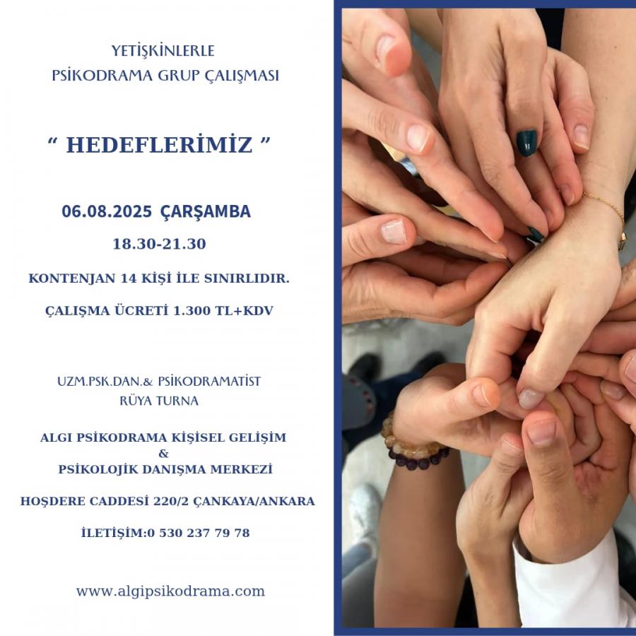 YETİŞKİNLERLE PSİKODRAMA GRUP ÇALIŞMASI   