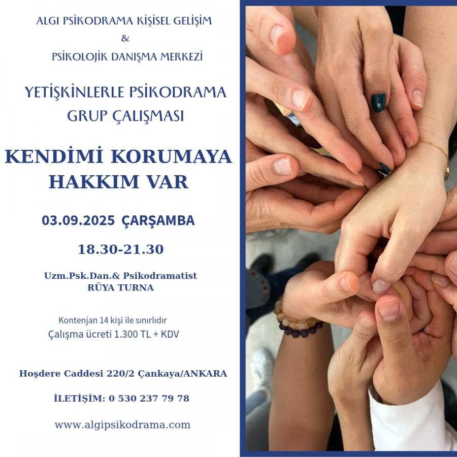 YETİŞKİNLERLE PSİKODRAMA GRUP ÇALIŞMASI
